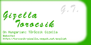 gizella torocsik business card