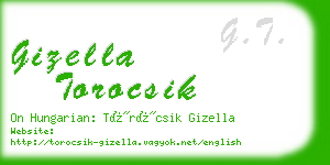 gizella torocsik business card